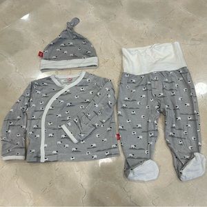 Magnetic Me Gray Baa Baa Modal Take Me Home Kimono Set